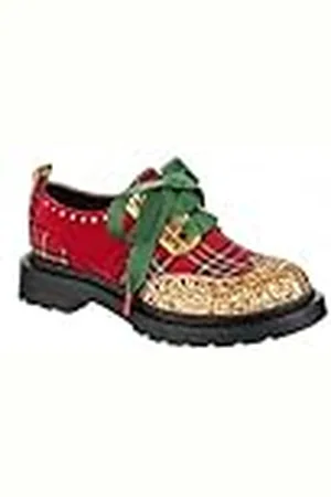 Irregular Choice Smart N Spiffy, Oxford Mujer, Rojo/Multicolor, 36 EU