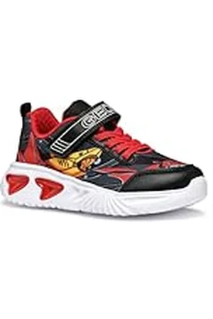 Geox J Assister Boy B, Zapatillas, Black/Yellow, 37 EU