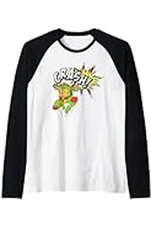 Teenage Mutant Ninja Turtles TMNT Raphael Crash! Arte cómico Camiseta Manga Raglan