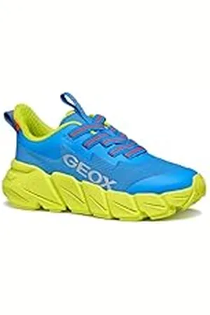 Geox J FLEXYPER Fast Boy, Zapatillas, Royal/Lime, 36 EU