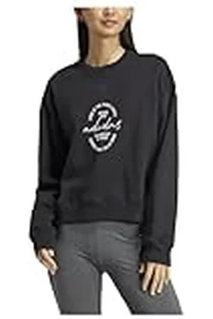 adidas Mujer Signature Graphic Print Fleece Loose Sweatshirt, , XL
