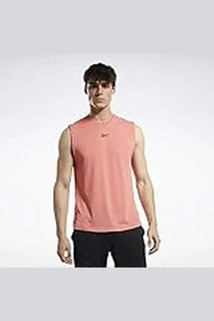 Reebok TS AC+Cotton Slvls Camisa, Hombre, , L
