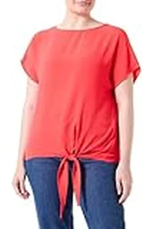 VILA Virasha S/S Tie Top/2/Ln Blusa de Manga Corta, , 38 Mujeres