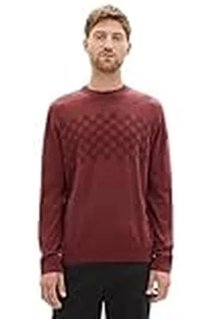 TOM TAILOR 1038671 Suéter, 32220-Burned Burdeos Red, S para Hombre