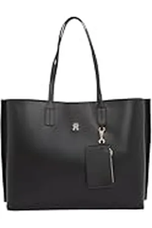 Tommy Hilfiger Bolso Tote Mujer Distinct con cremallera, Negro (Black), Talla Única