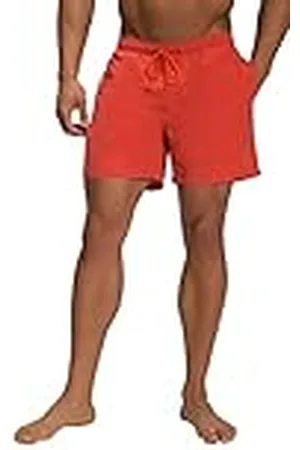 JP 1880 Jay-pi-Bañador Corto para Playa (Cintura elástica, Aspecto Vintage) Ajustados para Hombre, Naranja Llamativo, 7XL