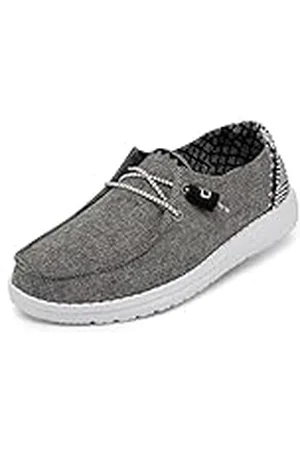 Hey dude Wendy Chambray, Moc Toe Shoes Mujer, ónix, 37 EU