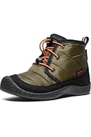 Keen Howser 2 Chukka Waterproof, Botas Chukka Unisex niños, Verde (Dark Olive/Gold Flame), 37 EU