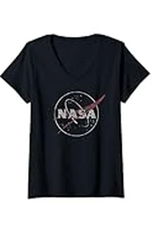 Nasa Mujer Logotipo de la Distressed Bug Camiseta Cuello V