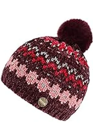 Regatta Hedy Lux Hat III Chenille Knit with Lrex Thread and Faux Fur Pom Poms Accesorio para la Cabeza, Infantil, , 4-6