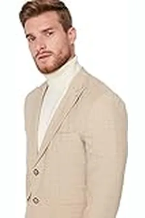 Trendyol Chaqueta regular de rayas con cuello de solapa para hombre, , 56