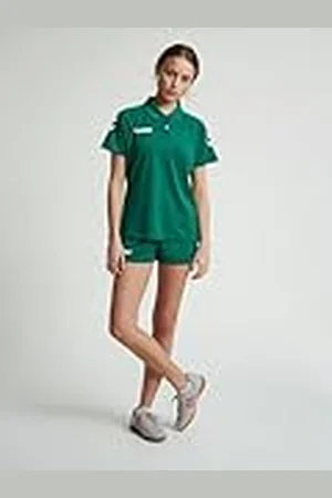 Hummel Polo Funcional para Mujer Core, Mujer, Camisa, 203448-6140, Evergreen., Small