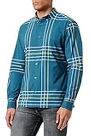 QS by s.Oliver Camisa de Manga Larga, Corte Ajustado, , XL para Hombre