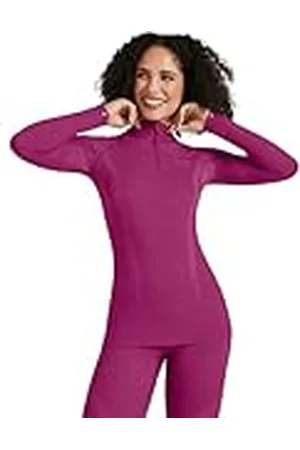 Falke Wool-Tech High Zip Neck W L/s Sh lana hilo funcional secado rápido 1 pieza, Capa de base superior Mujer, , XS
