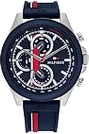 Tommy Hilfiger Reloj Analógico de Cuarzo Multifunción para Hombre con Correa de Silicona Azul - 1792083