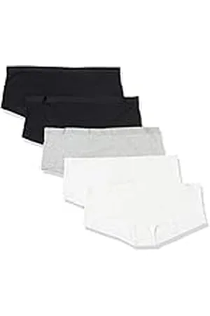 Amazon Braga Bóxer de Algodón (Disponible en Tallas Grandes) Mujer, Pack de 5, , 6XL Grande