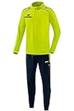 Jako Chándal Prestige para hombre, poliéster, color amarillo y azul marino, talla M