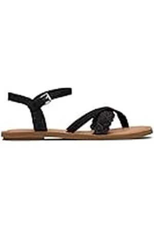 TOMS Lexie, Sandalia Plana Mujer, Negro Total, 36.5 EU