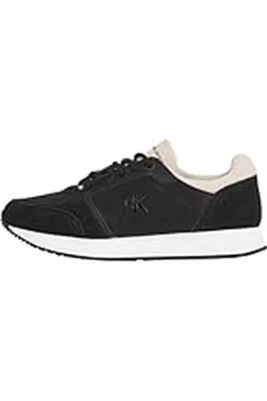 Calvin Klein Runner Sneaker Mujer Laceup Sock Calzado deportivo, Multicolor (Black/Tapioca), 37