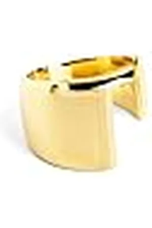 SINGULARU Anillo Personalizado Letter Signet. Macizo Ajustable. Latón con Acabado Baño de de 18 Kt. Talla Unica. Joyas para Mujer. Letra T