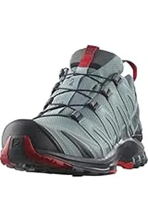 Salomon XA Pro 3D Gore-Tex, Zapatillas Impermeables de Trail Running y Senderismo para Hombre, Estabilidad, Agarre, Protección duradera, Lead/Black/Barbados Cherry, 45 1/3 EU