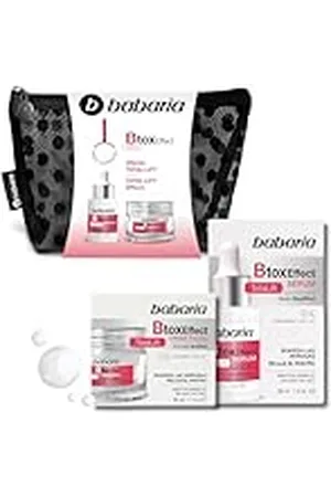 Babaria Neceser Mujer de Lunares con Crema Hidratante Facial Antiedad y Serum Facial Mujer Antiedad - Neceser Viaje 19x8 cm | Crema Antiarrugas Mujer | Crema Facial Mujer | Serum Antiedad