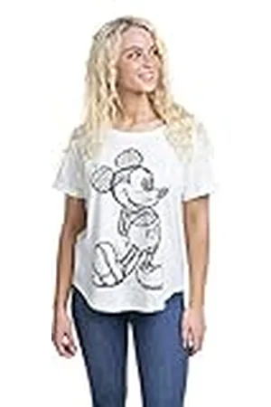 Disney Mickey Mouse Sketch Camiseta, , 40 para Mujer