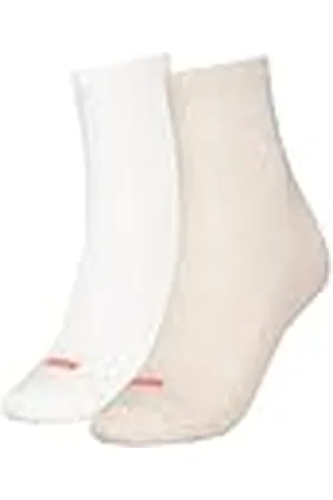 PUMA Logotipo de corazón de algodón Reciclado Calcetín, Avena/Blanco/melocotón, 39-42 (Pack de 2) Mujeres