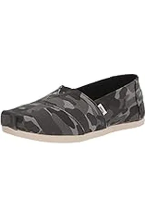 TOMS ALPARGATA PRINT, Mocasines Planos Mujer, Negro (Camuflaje Negro), 35.5 EU