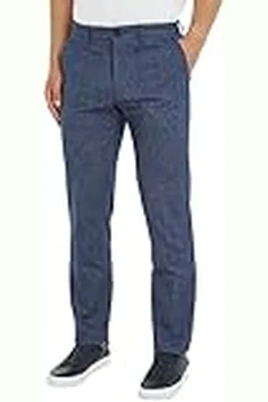Tommy Hilfiger Men Trousers Chino, Blue (Faded Indigo), 30W / 30L