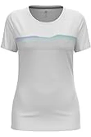 Odlo Camiseta de Senderismo para Mujer F-Dry con Estampado de Cresta de montaña