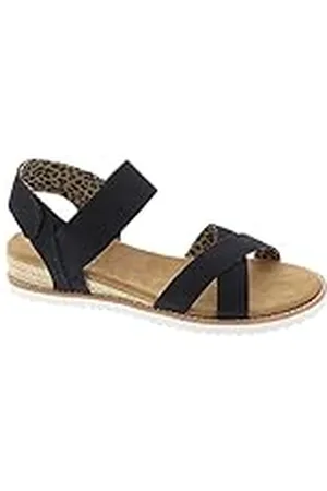 Skechers Desert Kiss Secret Picnic, Sandalias Mujer, Black, 38.5 EU
