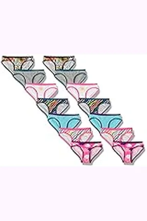 Amazon Ropa Interior Tipo Bikini Niña, Pack de 14, , 6-7 años