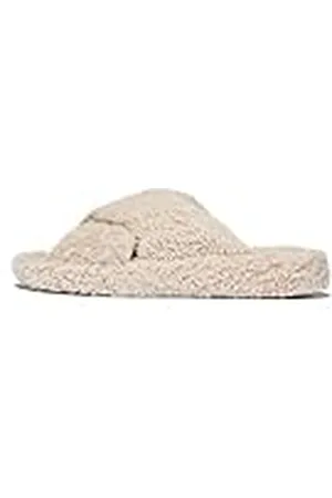 FitFlop Iqushion D-Luxe-Sandalias Cruzadas Acolchadas, Mujer, White, 37 EU