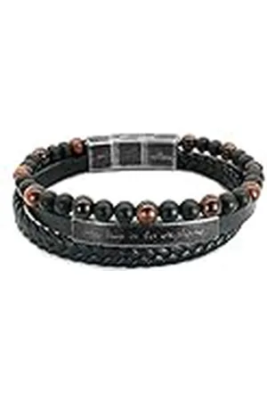 Fynch-Hatton Pulsera de piel de capa, 19 cm, Cuero, No es una piedra preciosa