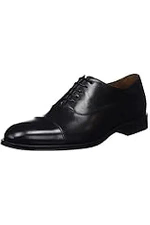 Lottusse L6965, Zapatos Oxford Puntera Recta Hombre, Negro (Ebony Negro), 38.5 EU