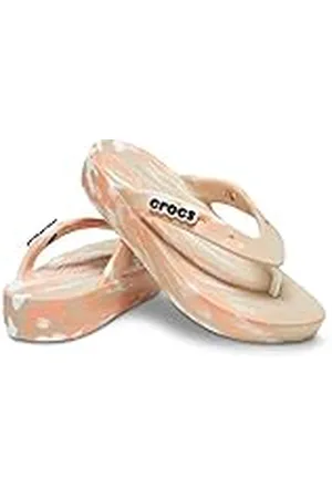 Crocs Mujer Classic Platform Flip W Chancla de dedo, Chai/Multi, 34/35 EU
