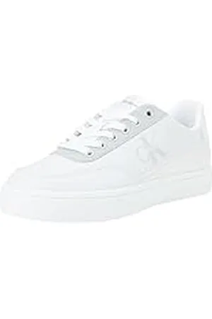 Calvin Klein Jeans CLASSIC CUPSOLE LOW LACE LTH ML YW0YW01527, Zapatillas deportivas para Mujer, Blanco (Bright White/Creamy White/Oyster M), 37 EU