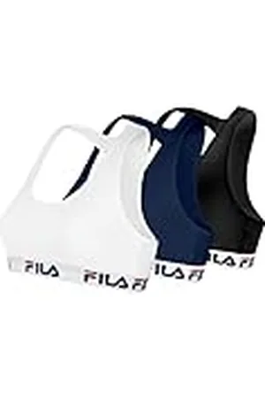 Fila Sujetador Deportivo Mujer algodón, Ropa Deportiva, Gym y Yoga (lote de 3)