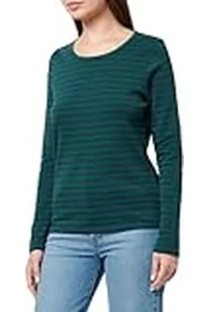 GANT Camiseta Slim Striped 1x1 Ribbed LS, , M Mujeres