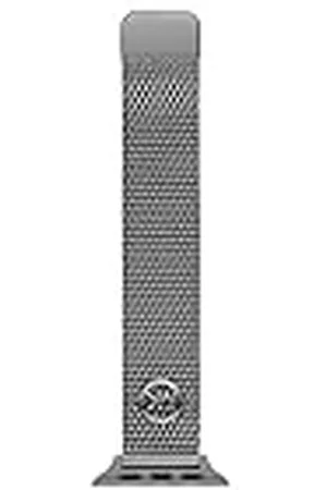 Michael Kors Pulsera compatible con Apple Watch, 38/40/41 mm:42/44/45/49 mm20 mm Acero inoxidable Malla Gunmetal, MKS8057E