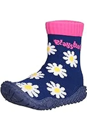 Playshoes Calcetines de Playa con protección UV Flor de , Zapatos de Agua Unisex niños, Azul Oscuro (Dark Blue), 28/29 EU
