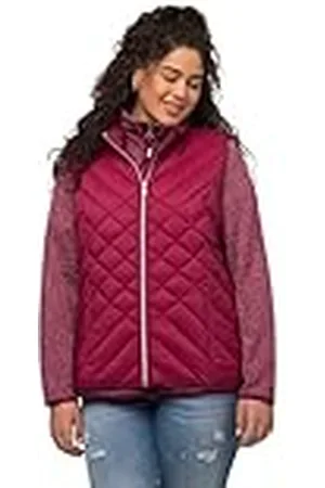 Ulla Popken Mujeres, tallas grandes, chaleco acolchado HYPRAR, repelente al agua, cuello alto, reciclado