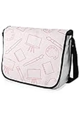Bonamaison Bolsa de Mensajero con Estampado Digital con Correa Negra para Estudiantes, Bolsa de Cuerpo Cruzado, Bolsa de mensajería, Bolsa de Hombro para niños, niñas, niños, tamaño: 29 x 36 cm
