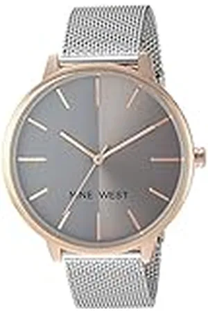 Nine West Reloj de pulsera de malla para mujer