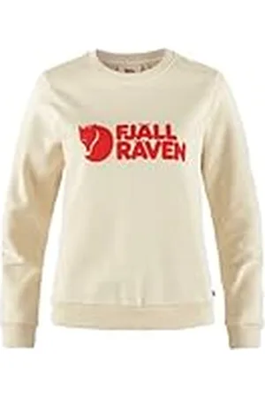 Fjällräven FJALLRAVEN 84143-113-214 Logo Sweater W Sweatshirt Mujer Chalk White-Flame Orange Tamaño S