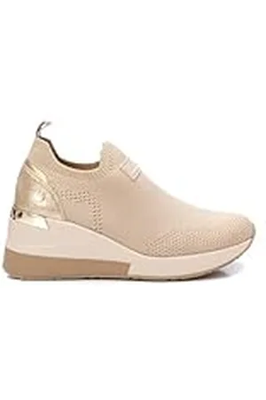 Xti Zapatilla Mujer Beige - Calzado Cómodo y Versátil - Moda Casual - Modelo 14371801 (Talla 40)