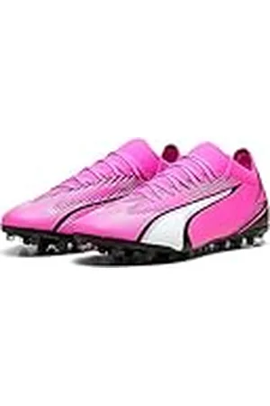 PUMA Ultra Match MG, Soccer Shoe Hombre, Poison Pink White Black, 40.5 EU