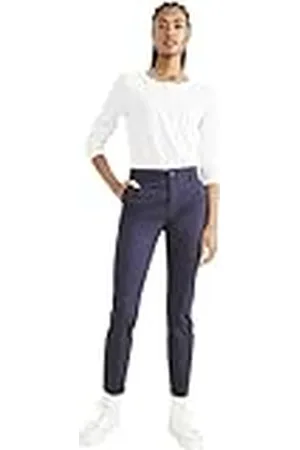 Dockers Weekend Chino Skinny Fit, Extratall, Pantalones para Mujer, 27