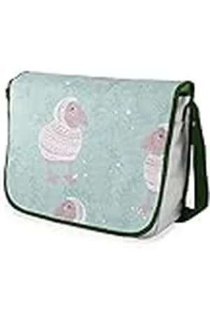 Bonamaison Bolso escolar de mensajero impreso digitalmente con correa caqui para estudiantes, bolsa cruzada, bolsa de mensajero, bolsa de hombro para la escuela, vuelta a la escuela, tamaño: 29 x 36